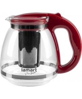 Glass teapot with infuser Lamart LT7074 VERRE 1.1 l red