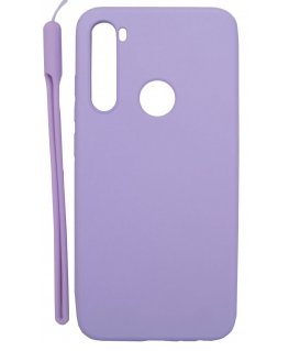 Evelatus Xiaomi Xiaomi Redmi Note 8 / Redmi Note 8 2021 Soft Touch Silicone Case with Strap Purple