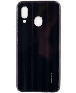Evelatus Samsung A20e Water Ripple Full Color Electroplating Tempered Glass Black