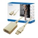 LogiLink USB 2.0 Repeater Cable USB-kaapeli 5 m USB A Beige LogiLink USB 2.0 Repeater Cable USB-kaapeli 5 m USB A Beige