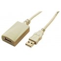 LogiLink USB 2.0 Repeater Cable USB-kaapeli 5 m USB A Beige LogiLink USB 2.0 Repeater Cable USB-kaapeli 5 m USB A Beige