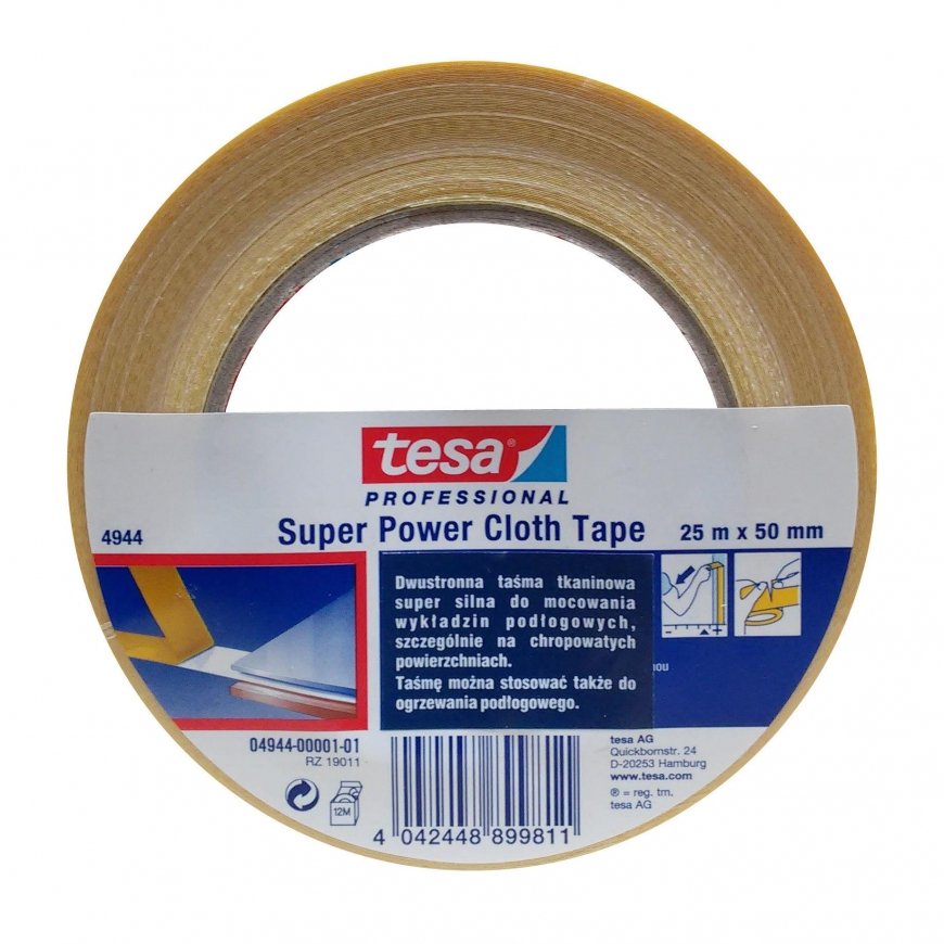 Tesa Dvipusė medžiaginė juosta kilimams 25mm x 50mm (4944) – 2