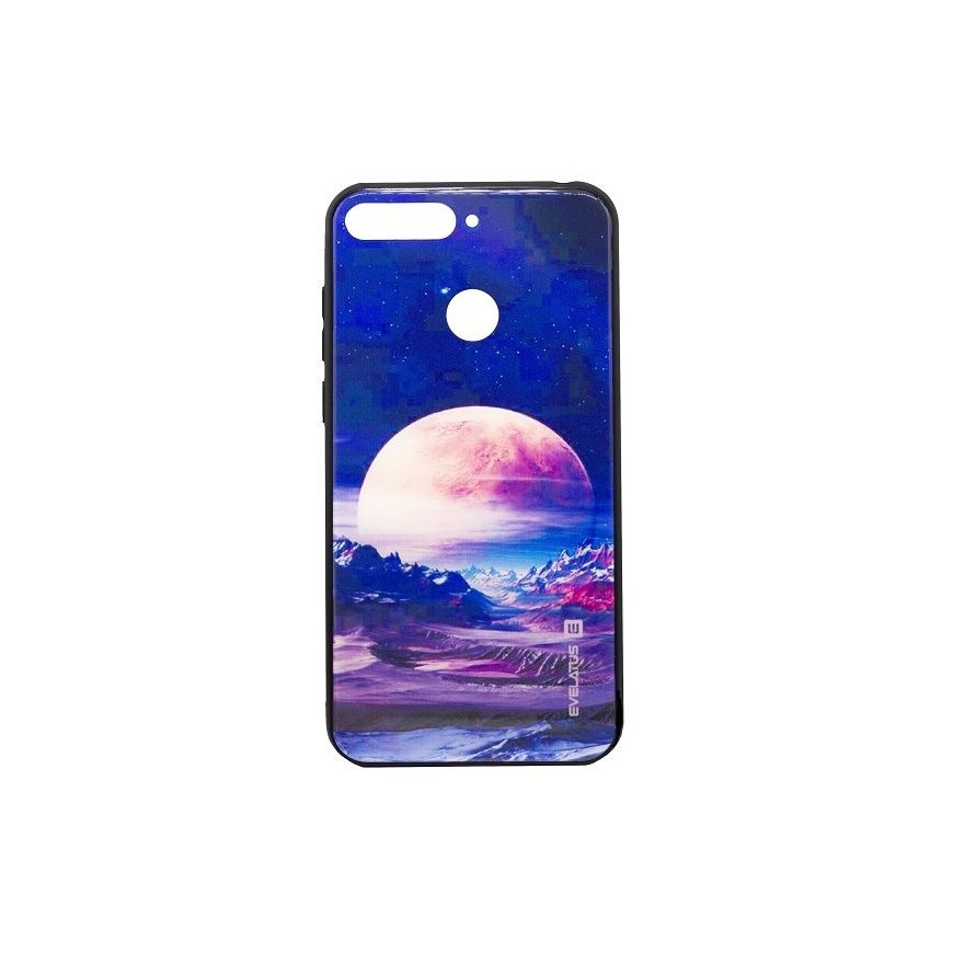 Evelatus Huawei Y6 2018 Picture Glass Case Valley Moon