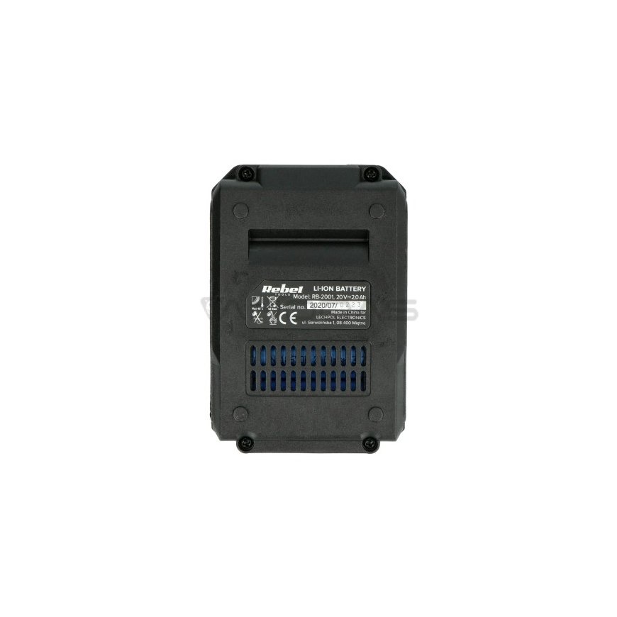 Removable lithium-ion battery Rebel RB-2001 20V 2Ah – 2