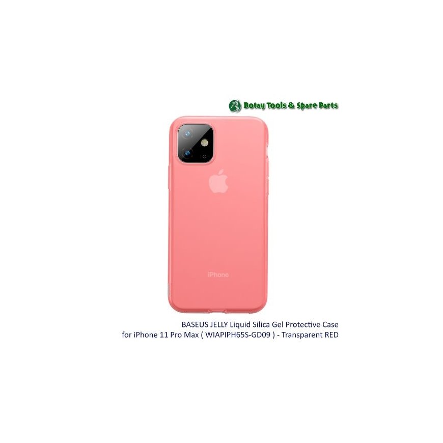 Baseus Apple Baseus Jelly iPhone 11 Pro Max Transparent Red (WIAPIPH65S-GD09)
