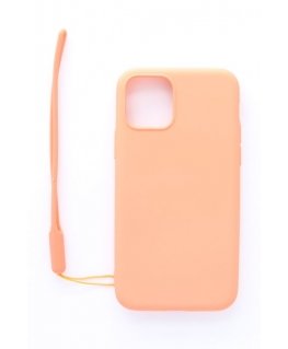 Evelatus Apple iPhone 11 Pro Soft Touch Silicone Case with Strap Pink