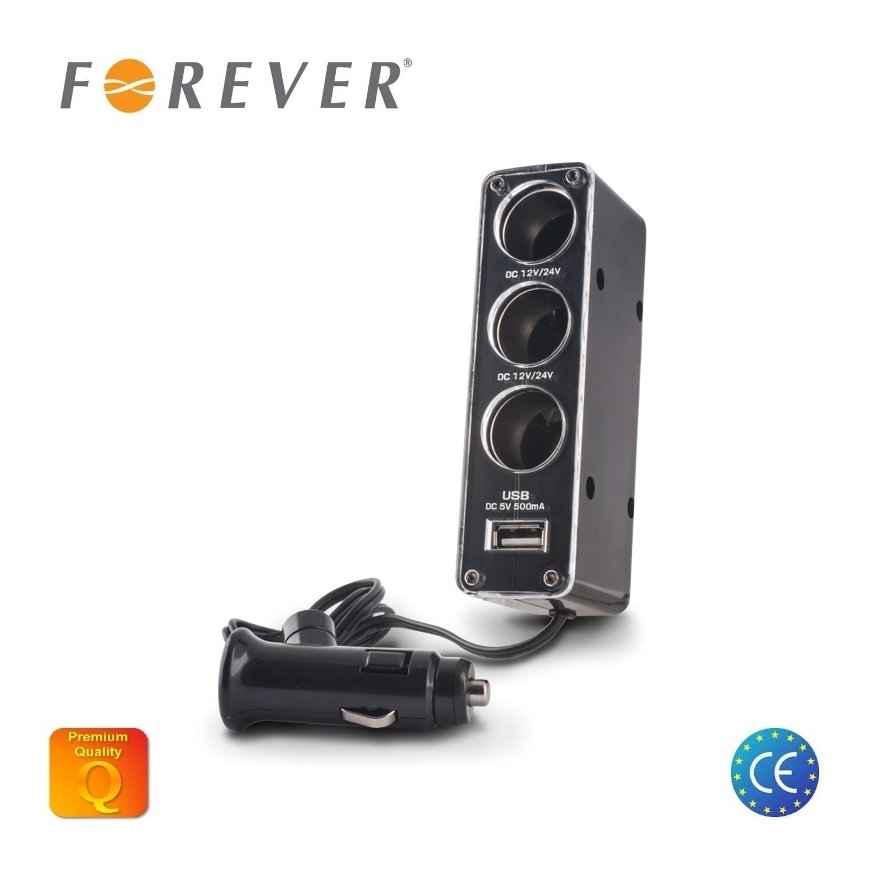 Forever 12/24V Socket splitter + USB