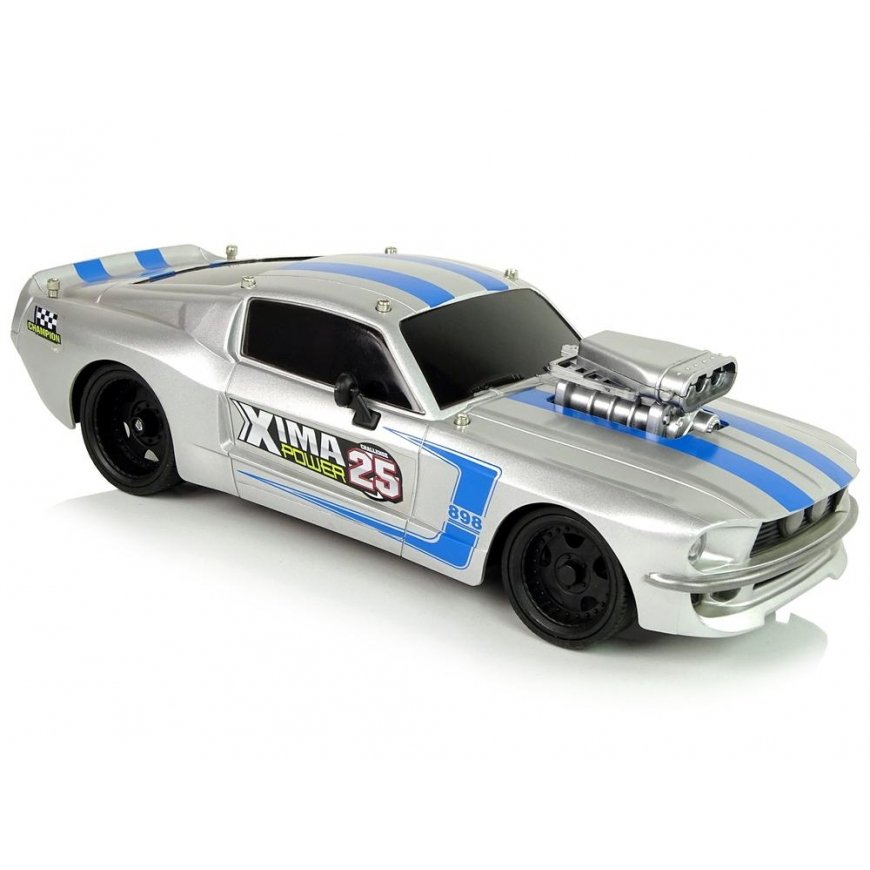 Lean Cars R/C sportinis automobilis 1:16 Sidabrinės mėlynos juostos Pilot – 3