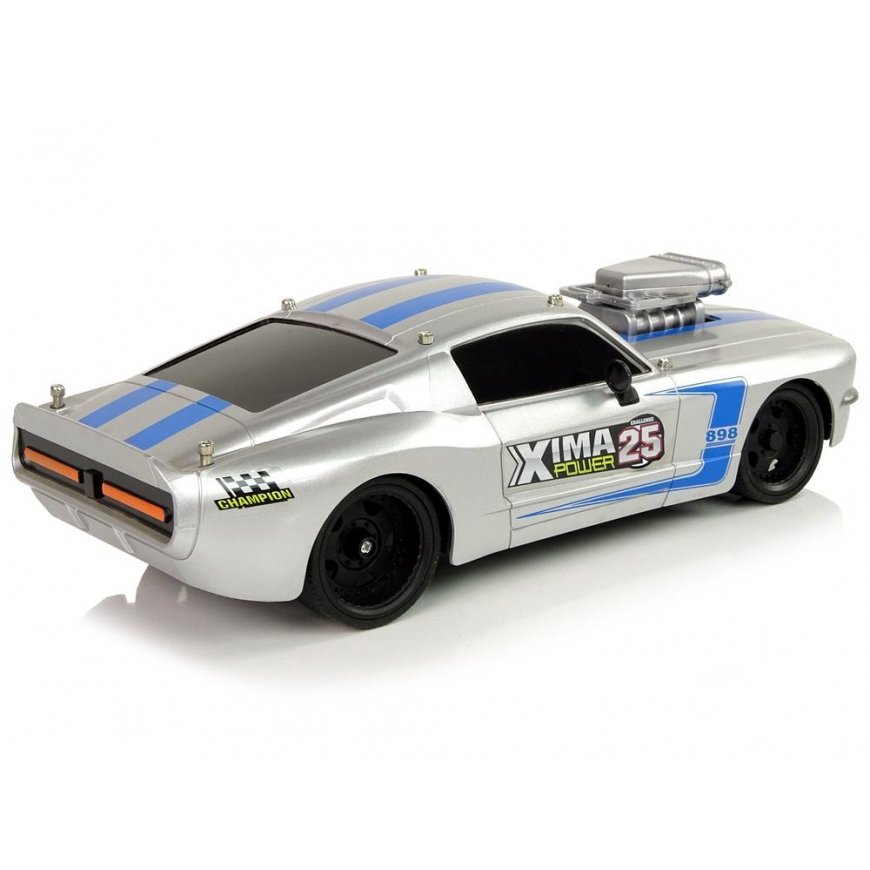 Lean Cars R/C sportinis automobilis 1:16 Sidabrinės mėlynos juostos Pilot – 4