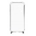 Evelatus Samsung Galaxy A70 Silicone Transparent with Necklace TPU Strap Space Gray