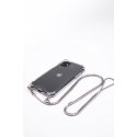 Evelatus Apple iPhone 11 Pro Silicone Transparent with Necklace TPU Strap Silver