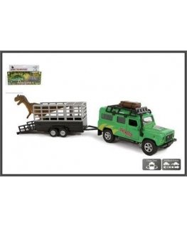 Lean Cars Hipo Auto Land Rover Trailer with Dinosaur