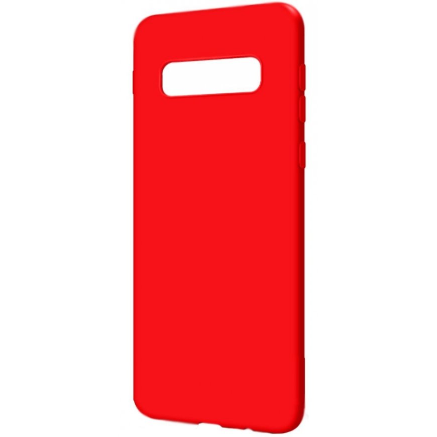 Evelatus Samsung Galaxy S10 Premium Soft Touch Silicone Case Red