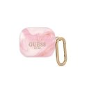 Guess Protective case GUA3UNMP Marble Collection for AirPods 3, pink