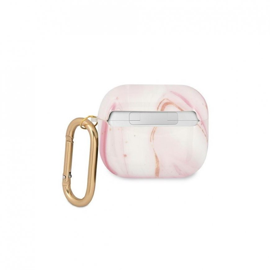 Guess Protective case GUA3UNMP Marble Collection for AirPods 3, pink – 2