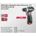 METABO GRĄŽAS / GRĄŽAS 12V 38Nm 2x2.0Ah BS BL 12 METABO GRĄŽAS / GRĄŽAS 12V 38Nm 2x2.0Ah BS BL 12