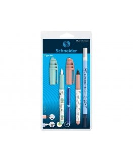 Schneider Set: fountain pen and ballpoint pen SCHNEIDER Zippi, eraser, 2 cartridges, blister
