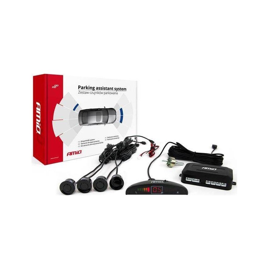 Amio Set of sensors parkowania cofania led 4 sensory black – 5