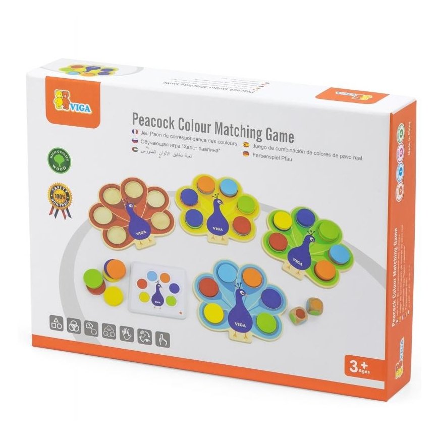 Viga Toys VIGA Wooden game Sprouting colors Pavija Montessori Ogon + Charters – 3
