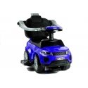 Lean Cars Automobilis varomas kojomis su rankena tėvams 614W Mėlyna Lean Cars Automobilis varomas kojomis su rankena tėvams 614W Mėlyna