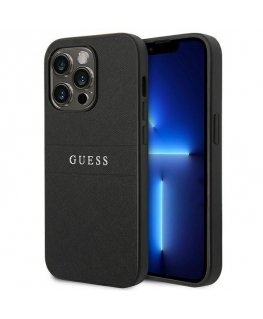 Guess Guess GUHCP14LPSASBBK "iPhone 14 Pro 6.1" Black/Black Saffiano Belt
