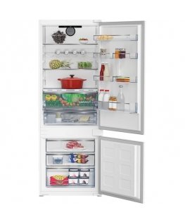 BEKO Refrigerator B1RCNA404G, height 203.5 cm, Energy class E, NeoFrost, AeroFlow, Gray