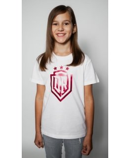 Dinamo - CHILDREN'S T-SHIRT 6Y «DINAMO» WITH RED METALLIC PRINTING White