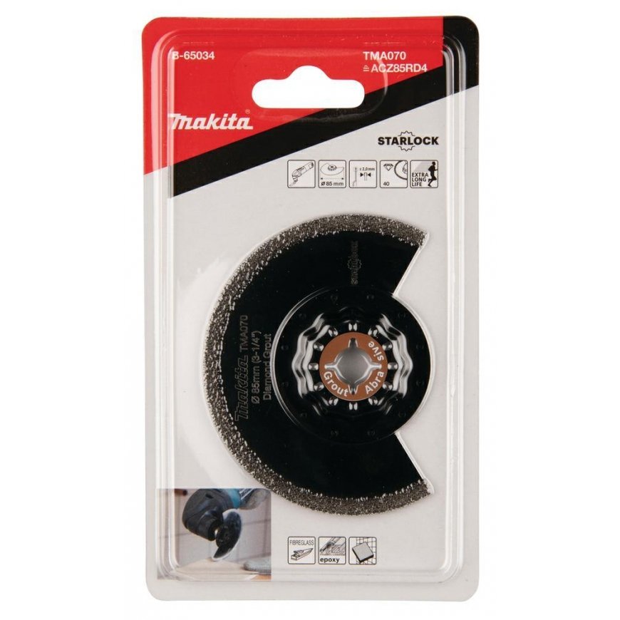 Makita B-65034 MULTITOOL segmentiniai apvalūs ašmenys 85mm TMA070 DIAMOND , STARLOCK,Minkštoms medžiagoms, FRP pluoštui – 2