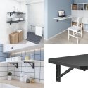 Holder MACLEAN MC-876 Wall Folding Shelf Table Brackets up to 50kg Solid Complete Set Brackets + Assembly elements