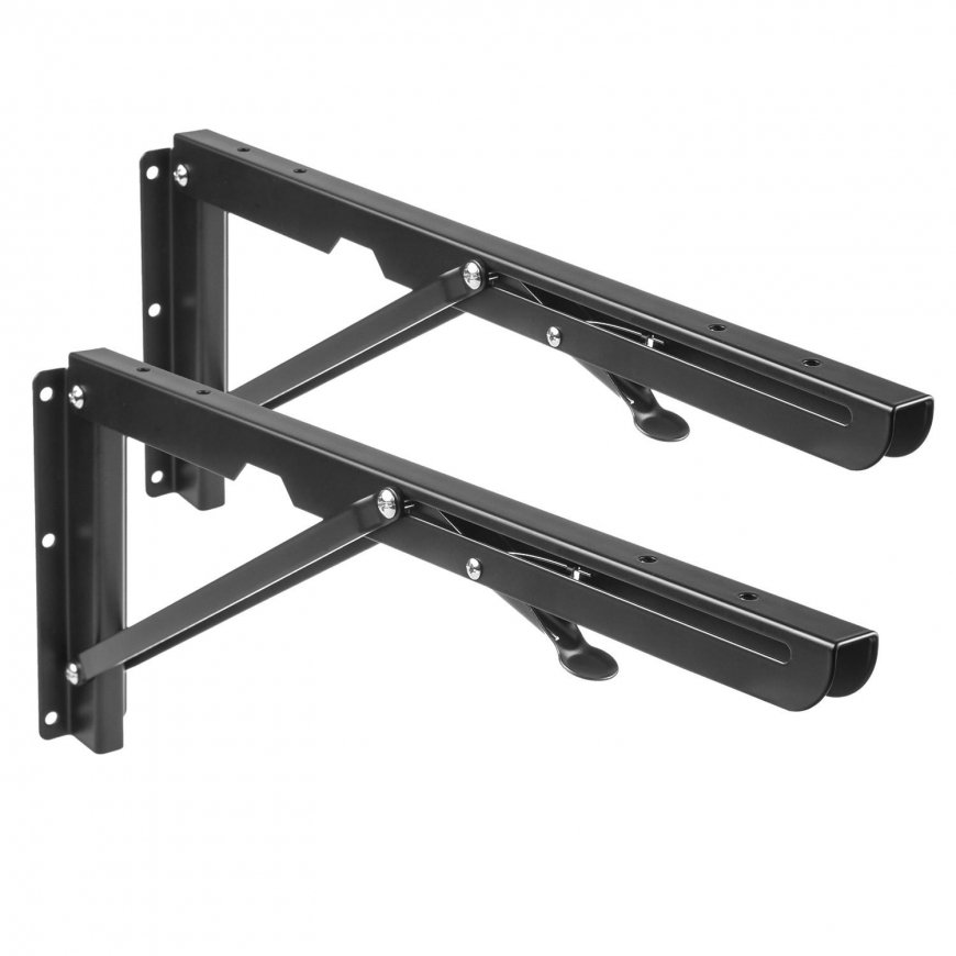 Laikiklis MACLEAN MC-876 Wall Folding Shelf Table Brackets iki 50kg Solid Complete Set Brackets + Assembly elements – 2