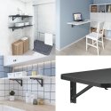 Holder MACLEAN MC-876 Wall Folding Shelf Table Brackets up to 50kg Solid Complete Set Brackets + Assembly elements
