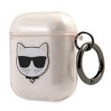 Karl Lagerfeld Protective case KLA2UCHGD Glitter Choupette for AirPods 1/2, beige
