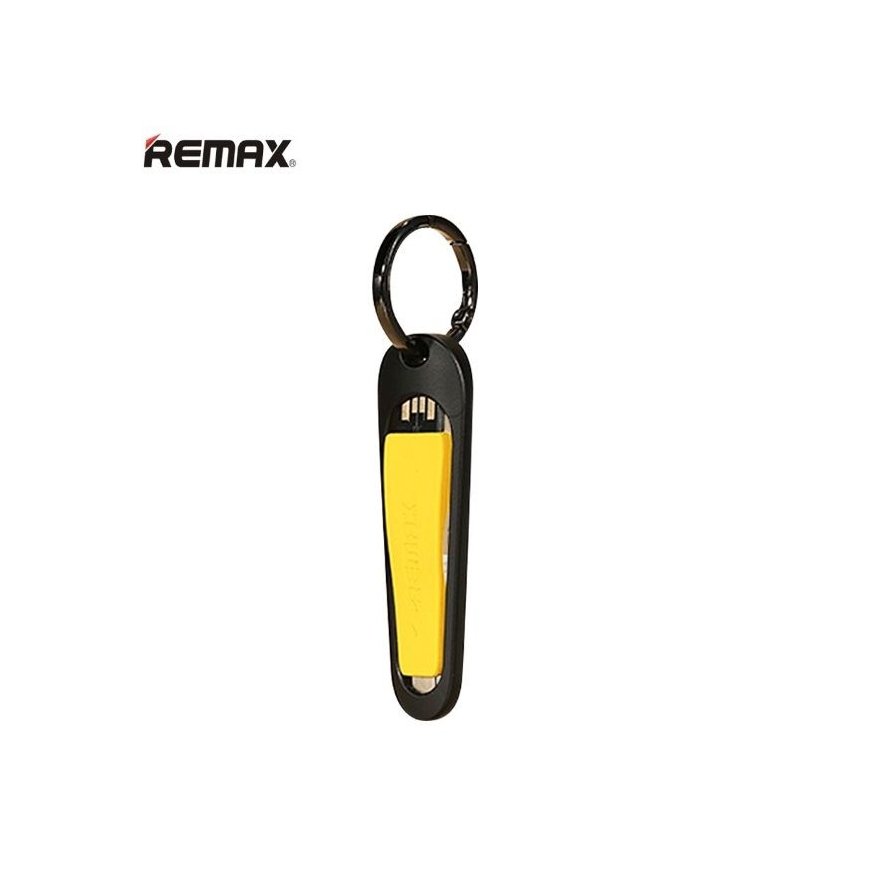 Remax Mini Atslēgu piekariņš Lightning uz USB Black Yellow