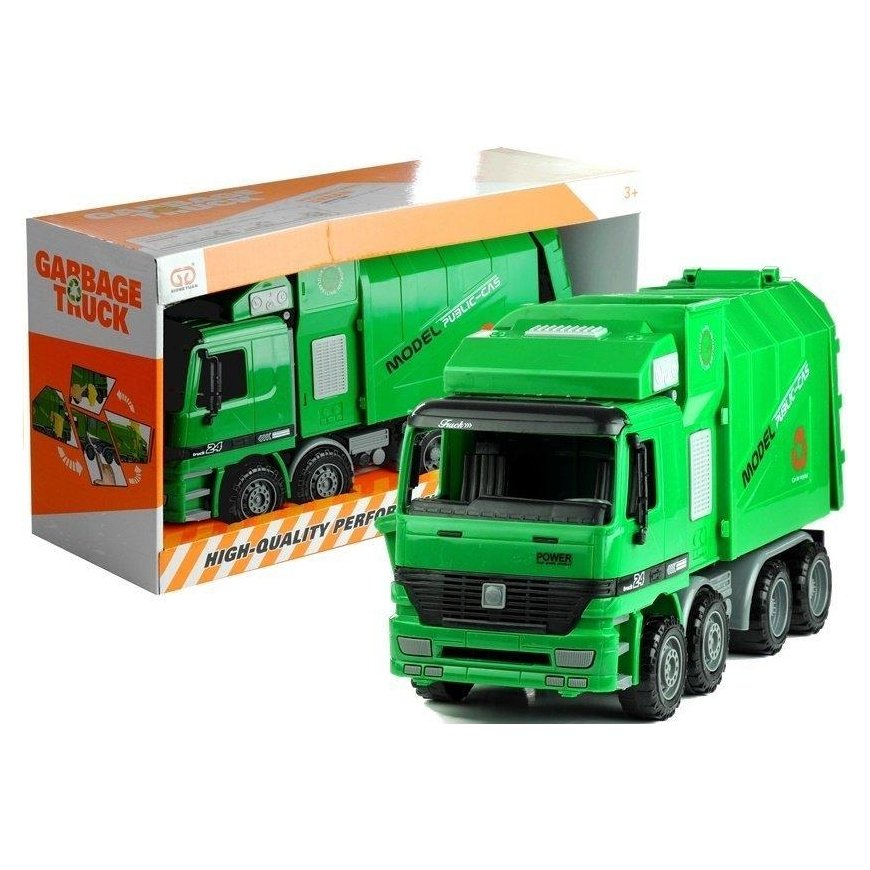 Lean Cars Žalia Garbage Remover Big Opening Assembly Container