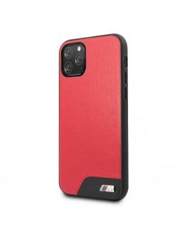 BMW Apple iPhone 11 Pro Hardcase Smooth PU Leather Red