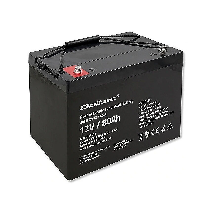Qoltec QOLTEC 53075 AGM battery 12V