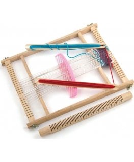 Viga Toys Viga Wooden Loom Weaving Workshop Weaving Set