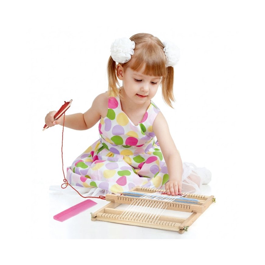 Viga Toys Viga Wooden Loom Weaving Workshop Weaving Set – 2