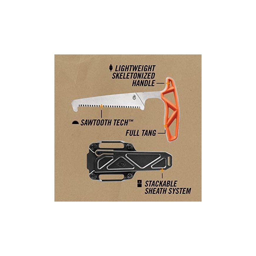 Medžioklinis pjūklas kaulams Gerber Exo-Mod Saw 30-001810, Oranžinis – 4