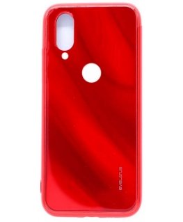 Evelatus Xiaomi Redmi 7 Water Ripple Full Color Electroplating Tempered Glass Case Red