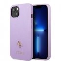 Guess GUHCP13SPS4MU iPhone 13 mini 5.4 inch Purple/Purple Hard Case Saffiano 4G Small Metal Logo Guess GUHCP13SPS4MU iPhone 13 mini 5.4 inch Purple/Purple Hard Case Saffiano 4G Small Metal Logo