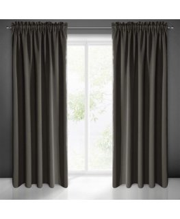Eurofirany LOGAN blackout type blackout night curtain, 135 X 270 cm, strip / tunnel / hooks, color: graphite