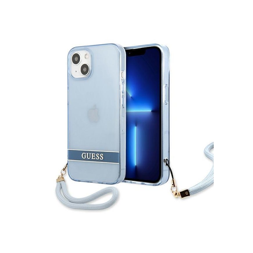 Guess GUHCP13MHTSGSB iPhone 13 6.1 "Blue/Blue Hard Case Transparent Clip