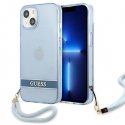 Guess GUHCP13MHTSGSB iPhone 13 6.1 "mėlynas/mėlynas kietas dėklas permatomas spaustukas Guess GUHCP13MHTSGSB iPhone 13 6.1 "mėlynas/mėlynas kietas dėklas permatomas spaustukas
