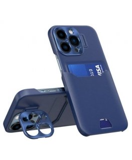 iLike Apple iPhone 14 Pro Leather Stand Case card wallet with stand Blue