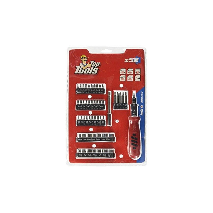 Top Tools Screwdriver with interchangeable tips 52 parts 39D357 – 2