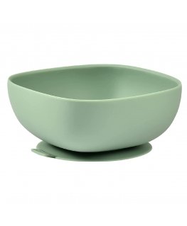 BEABA SILICONE BOWL WITH BOTTOM, SAGE Green