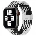 iLike Apple Watch 38/40/41mm Braided Fabric Strap Black White iLike Apple Watch 38/40/41mm Braided Fabric Strap Black White