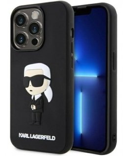 Karl Lagerfeld Apple iPhone 14 Pro Max 6.7 hardcase Rubber Ikonik 3D Black
