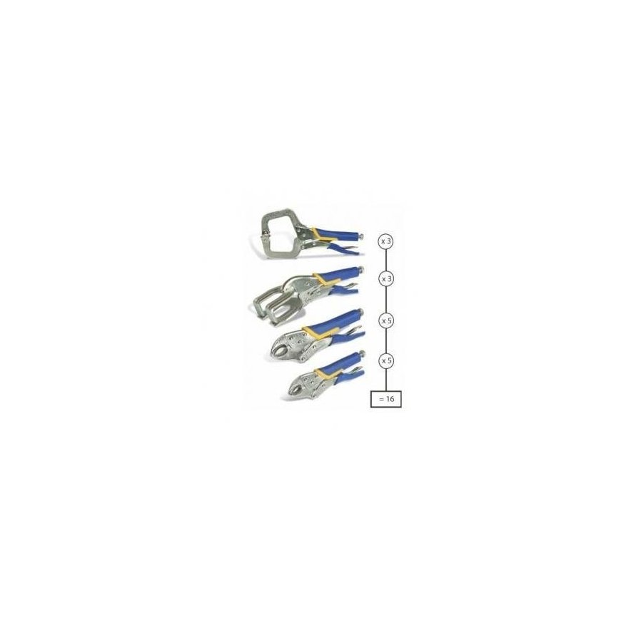 Set of universal fixing pliers 16 pcs. GYS – 2